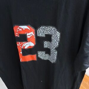 Jordan Brand Mens 23 Elephant Print Michael Jordan Graphic T-Shirt Black Red XL